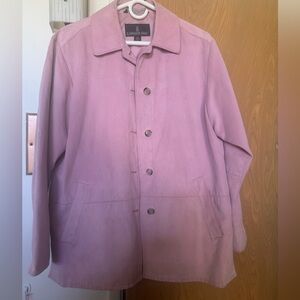 London Fog Women's Pink Leather Jacket